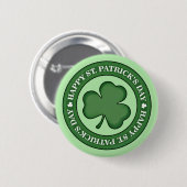 Badge Rond 5 Cm Joyeuse Saint-Patricks Day (Devant & derrière)