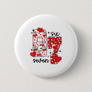 Badge Rond 5 Cm Joyeuse Saint-Valentin 67 Meme Cœurs Coquette Arc