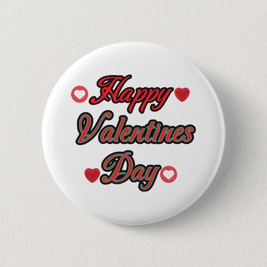 Badge Rond 5 Cm Joyeuse Saint-Valentin pour le cadeau (Devant)