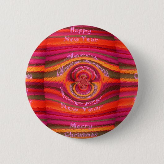Badge Rond 5 Cm Joyeuses couleurs Joyeux Noël Bonne année design (Devant)