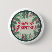 Badge Rond 5 Cm Joyeuses Fêtes (Devant)
