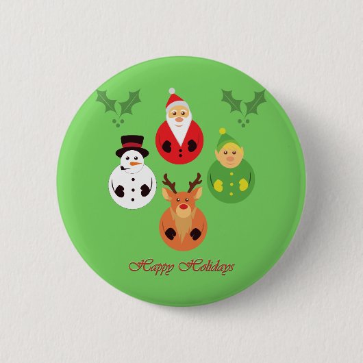 Badge Rond 5 Cm Joyeuses fêtes ! (Devant)