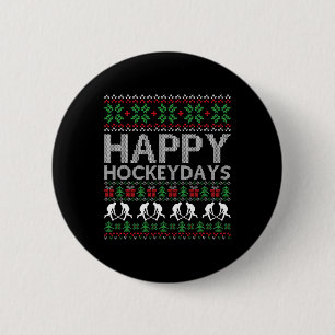 Badge Rond 5 Cm Joyeuses journées de hockey, amateurs de hockey de