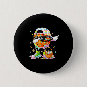 Badge Rond 5 Cm Joyeuses Pâques lapin de Pâques drôle basketball h