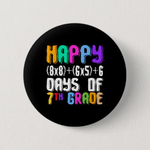 Badge Rond 5 Cm Joyeux 100 Jours En tant que Prof de Maths de 7e É