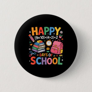 Badge Rond 5 Cm Joyeux 100 Jours Équation Mathématique Scolaire 10