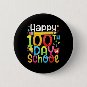 Badge Rond 5 Cm Joyeux 100ème Jour De L'École Enseignant Enfants 1