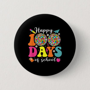 Badge Rond 5 Cm Joyeux 100ème Jour De L'École Enseignants Garçons