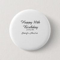Joyeux 30e anniversaire ajouter nom date élégant s