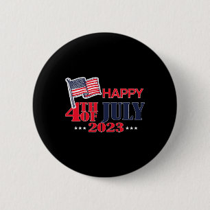 Badge Rond 5 Cm Joyeux 4 juillet Amérique Joyeuse fête de l'indépe
