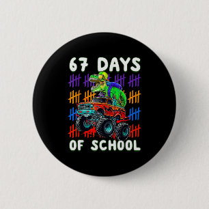 Badge Rond 5 Cm Joyeux 67 Jours D'école 67ème Jour Plus Intelligen