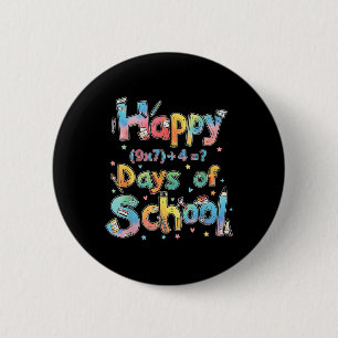 Badge Rond 5 Cm Joyeux 67 Jours D'école Équation Mathématique Prof