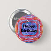 Badge Rond 5 Cm Joyeux anniversaire (Devant & derrière)