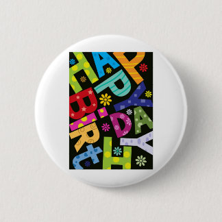 Badge Rond 5 Cm Joyeux anniversaire