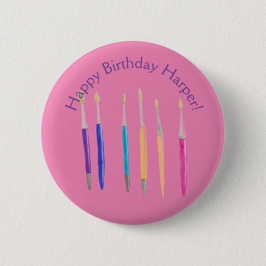 Badge Rond 5 Cm Joyeux Anniversaire (Devant)