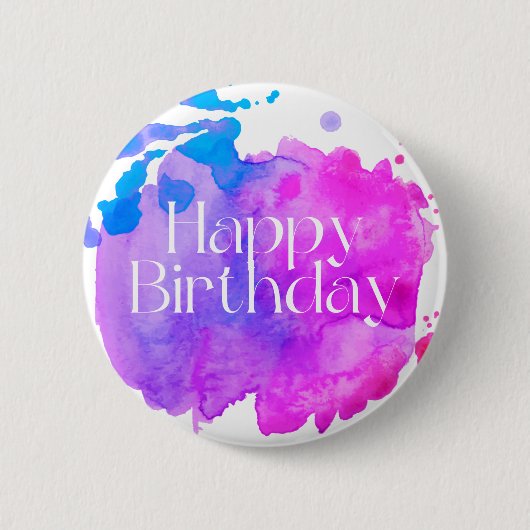 Badge Rond 5 Cm Joyeux anniversaire (Devant)