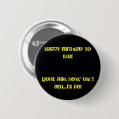Badge Rond 5 Cm joyeux anniversaire (Devant & derrière)
