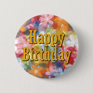 Badge Rond 5 Cm Joyeux anniversaire