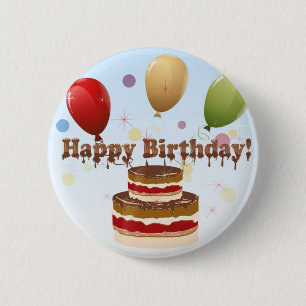Badge Rond 5 Cm Joyeux anniversaire