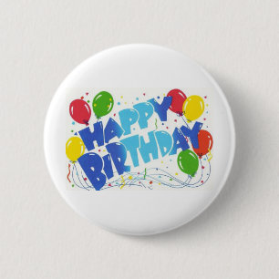 Badge Rond 5 Cm Joyeux anniversaire