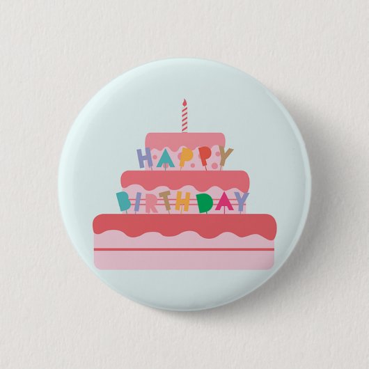 Badge Rond 5 Cm Joyeux anniversaire (Devant)