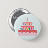 Badge Rond 5 Cm Joyeux anniversaire (Devant & derrière)
