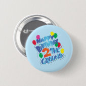 Badge Rond 5 Cm Joyeux anniversaire (Devant & derrière)