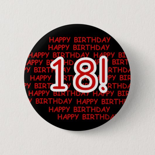 Badge Rond 5 Cm Joyeux anniversaire 18 (Devant)