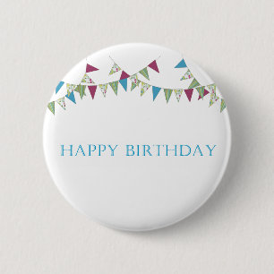 Badge Rond 5 Cm Joyeux anniversaire - bleu