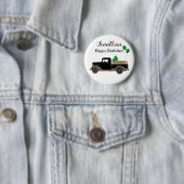 Badge Rond 5 Cm Joyeux Anniversaire Camion Balloons Bouton Épingle (En situation)