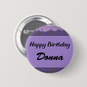 Badge Rond 5 Cm Joyeux anniversaire Donna (Devant & derrière)