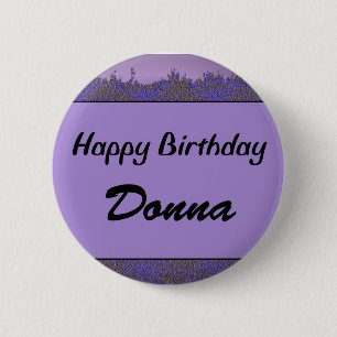 Badge Rond 5 Cm Joyeux anniversaire Donna