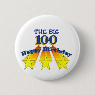 Badge Rond 5 Cm Joyeux anniversaire grands 100