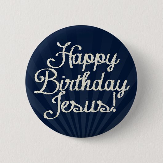 Badge Rond 5 Cm Joyeux anniversaire Jésus (Devant)