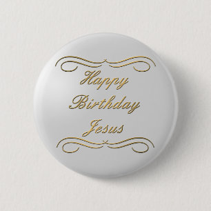 Badge Rond 5 Cm Joyeux anniversaire Jésus