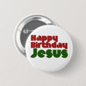 Badge Rond 5 Cm Joyeux anniversaire Jésus (Devant & derrière)