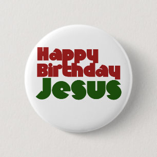 Badge Rond 5 Cm Joyeux anniversaire Jésus