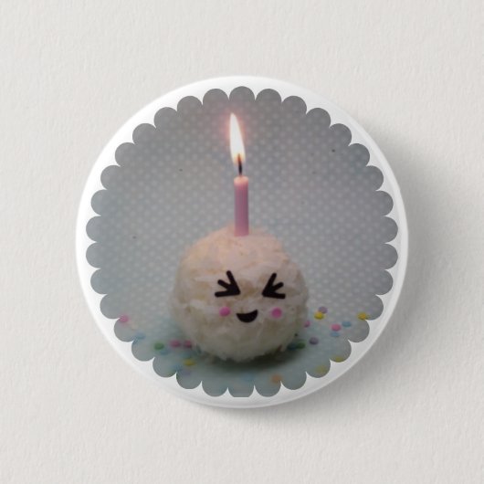 Badge Rond 5 Cm Joyeux anniversaire Onigiri - bouton (Devant)