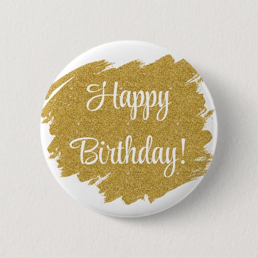 Badge Rond 5 Cm Joyeux anniversaire Simple Minimal (Devant)