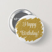 Badge Rond 5 Cm Joyeux anniversaire Simple Minimal (Devant & derrière)