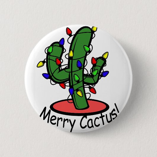 Badge Rond 5 Cm Joyeux cactus (Devant)