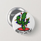 Badge Rond 5 Cm Joyeux cactus (Devant & derrière)