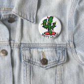 Badge Rond 5 Cm Joyeux cactus (En situation)
