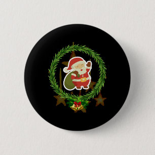 Badge Rond 5 Cm Joyeux cadeau de Noël pour la famille de Noël