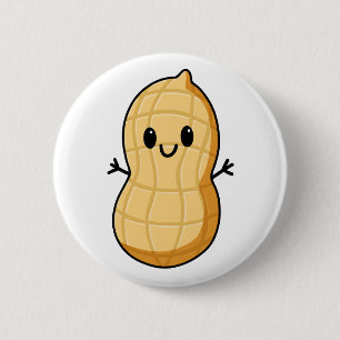 Badge Rond 5 Cm Joyeux caricature de cacahuète Kawaii - Nut souria