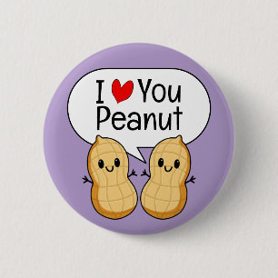 Badge Rond 5 Cm Joyeux caricature de cacahuète Kawaii - Nut souria