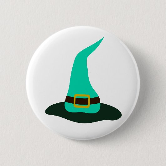 Badge Rond 5 Cm Joyeux Casquette de sorcière Halloween (Devant)