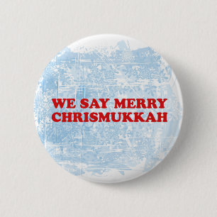 Badge Rond 5 Cm joyeux chrismukkah