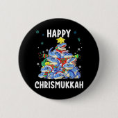 Badge Rond 5 Cm Joyeux Chrismukkah Funny Hanoukka Noël juif (Devant)