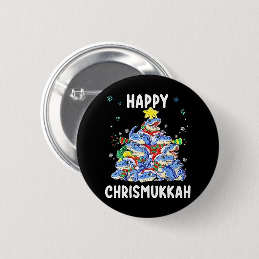 Badge Rond 5 Cm Joyeux Chrismukkah Funny Hanoukka Noël juif (Devant & derrière)